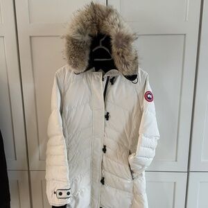 Canada Goose Lorette Parka Black Label with real fur hood trim